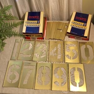 Brass Number Stencils By Young Brothers Stamp Works New